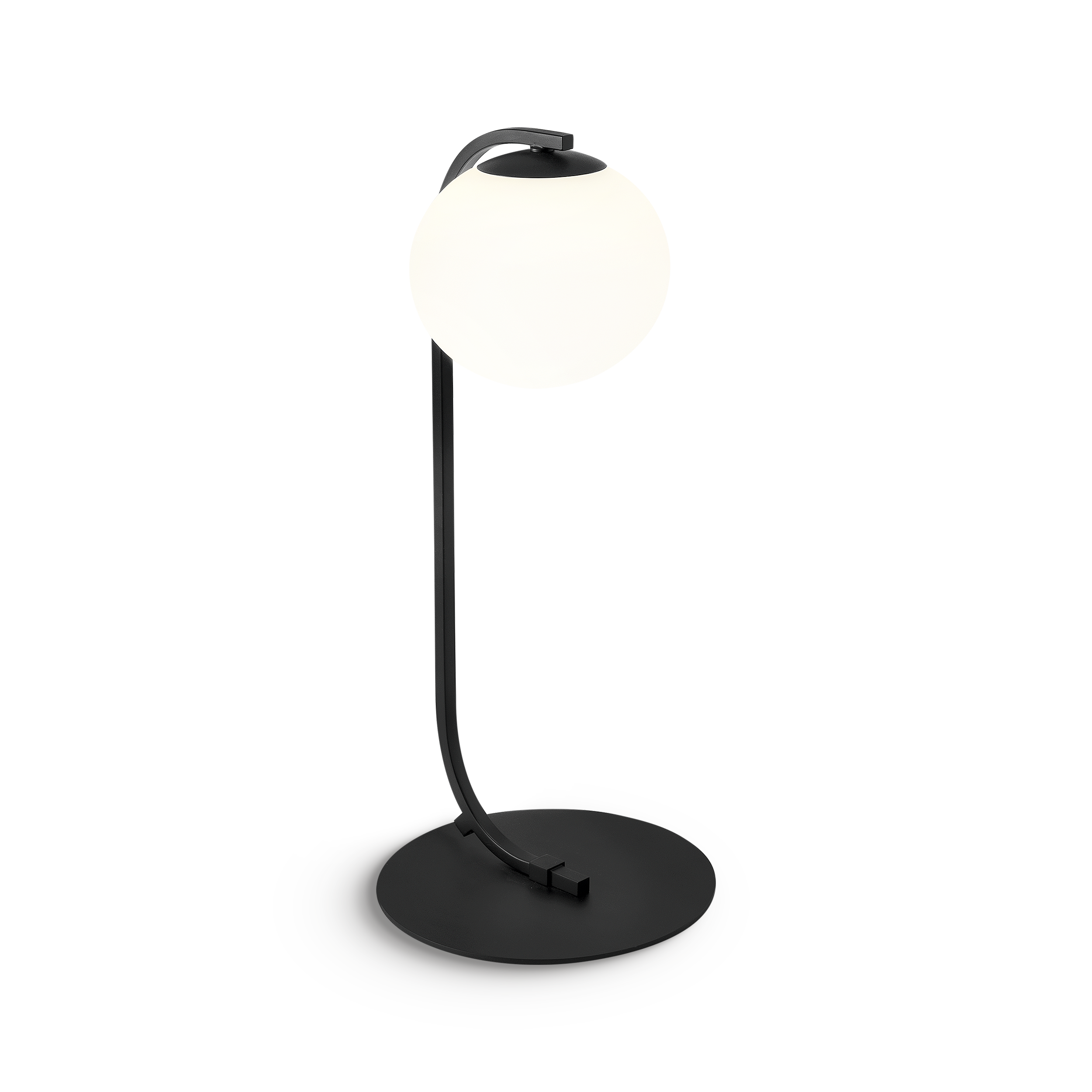 pa-12-tl-bl-primary Modern black desk lamp with opal glass DKG03 - Image 1