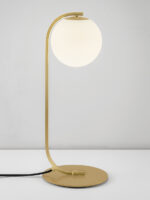 Modern champagne gold desk lamp with opal glass DBG06 - Image 3