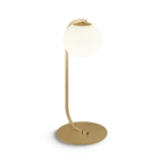 Modern champagne gold desk lamp with opal glass DBG06