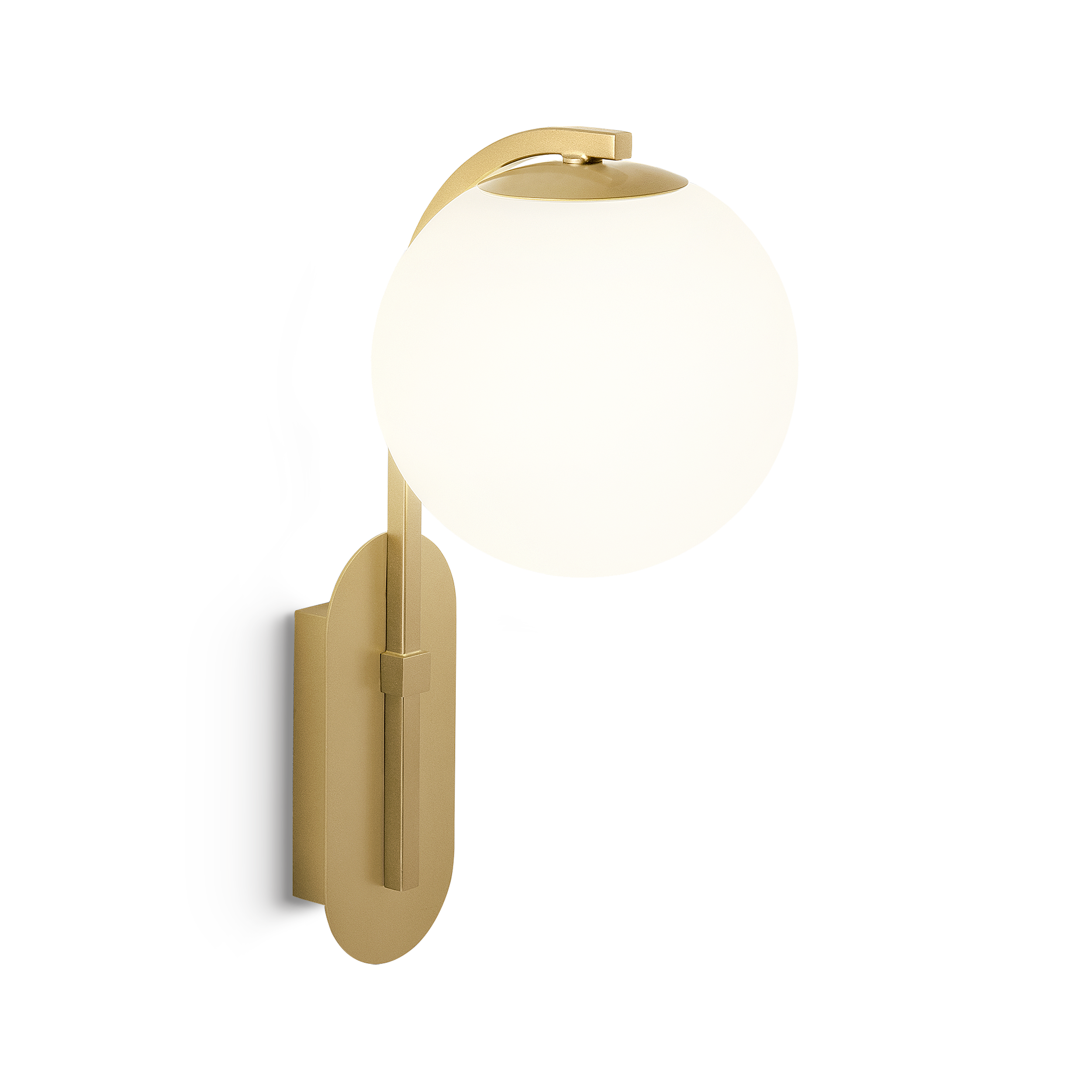 pa-12-w1-chg-primary Modern champagne gold wall lamp with opal glass WBG13 - Image 1