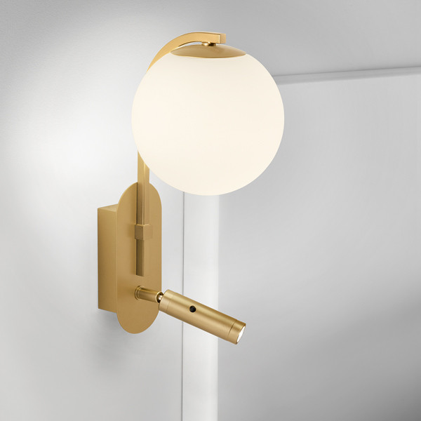 pa-12-w1-led-chg-secondary Modern champagne gold reading light with opal glass RBR13 - Image 2