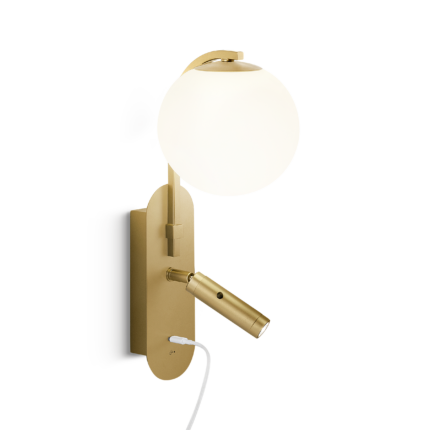 brass wall lamp,modern wall lamp,opal glass wall light,brass wall sconce,bedroom wall lamp,hotel wall lighting