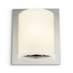 Modern nickel wall lamp with opal acrylic diffuser WNG09