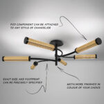 Custom brass custom chandelier with LED light CBL01 - Image 4