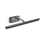 Minimalist black picture light with adjustable head WKA03