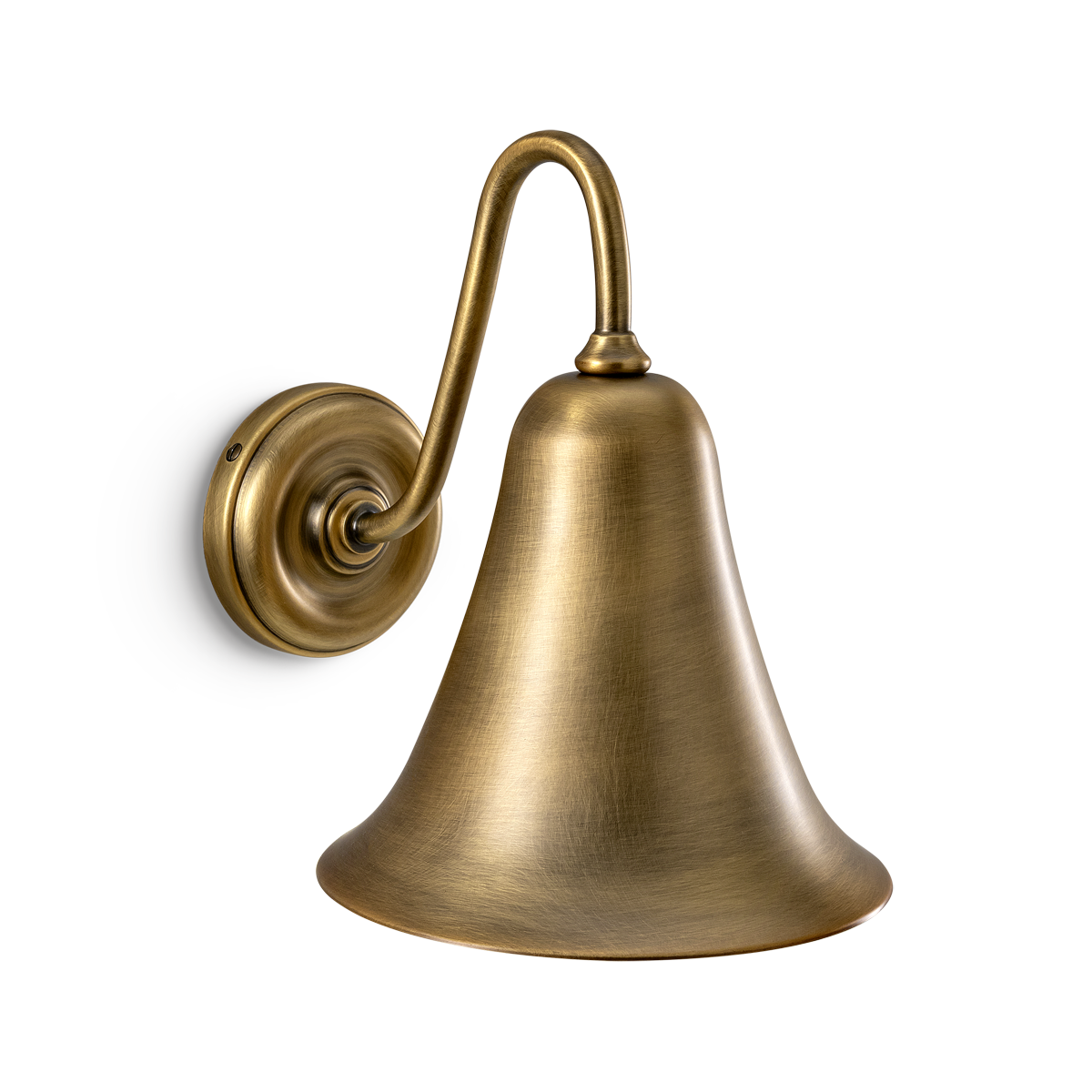 po-12-w1-abr-primary Brass Bell Wall Sconce — A Versatile Designer Wall Light - Image 1