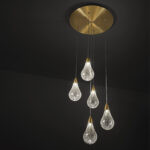 Custom custom chandelier with crackle glass CNG05 - Image 4