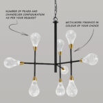 Custom custom chandelier with crackle glass CNG05 - Image 3