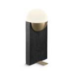 Modern bronze table lamp with opal glass TBG06