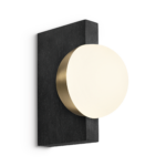 Modern bronze wall sconce with opal glass WBG12