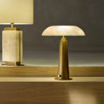 Decorative brass table lamp with dimmer control TBD01 - Image 5