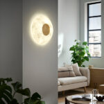 Decorative alabaster wall sconce with ring frame WAR01 - Image 2