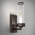Modern black bathroom wall light with LED light BKL02 - Image 4