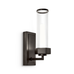 Modern black bathroom wall light with LED light BKL02