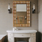 Modern black bathroom wall light with LED light BKL02 - Image 2