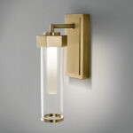Modern brass bathroom wall light with LED light BBL02 - Image 2