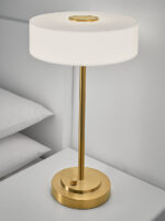 Decorative white desk lamp with fabric shade DWF01 - Image 4