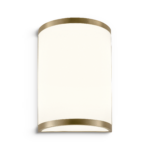 Modern bronze wall lamp with opal acrylic diffuser WBG17