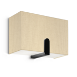 Modern black wall sconce with opal acrylic diffuser WKG10
