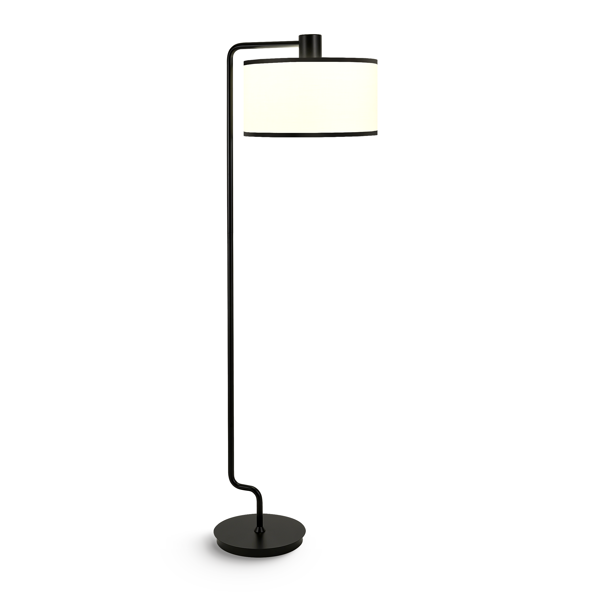 sd-50-fs-bl-primary Modern black floor lamp with acrylic diffuser FKD01 - Image 1