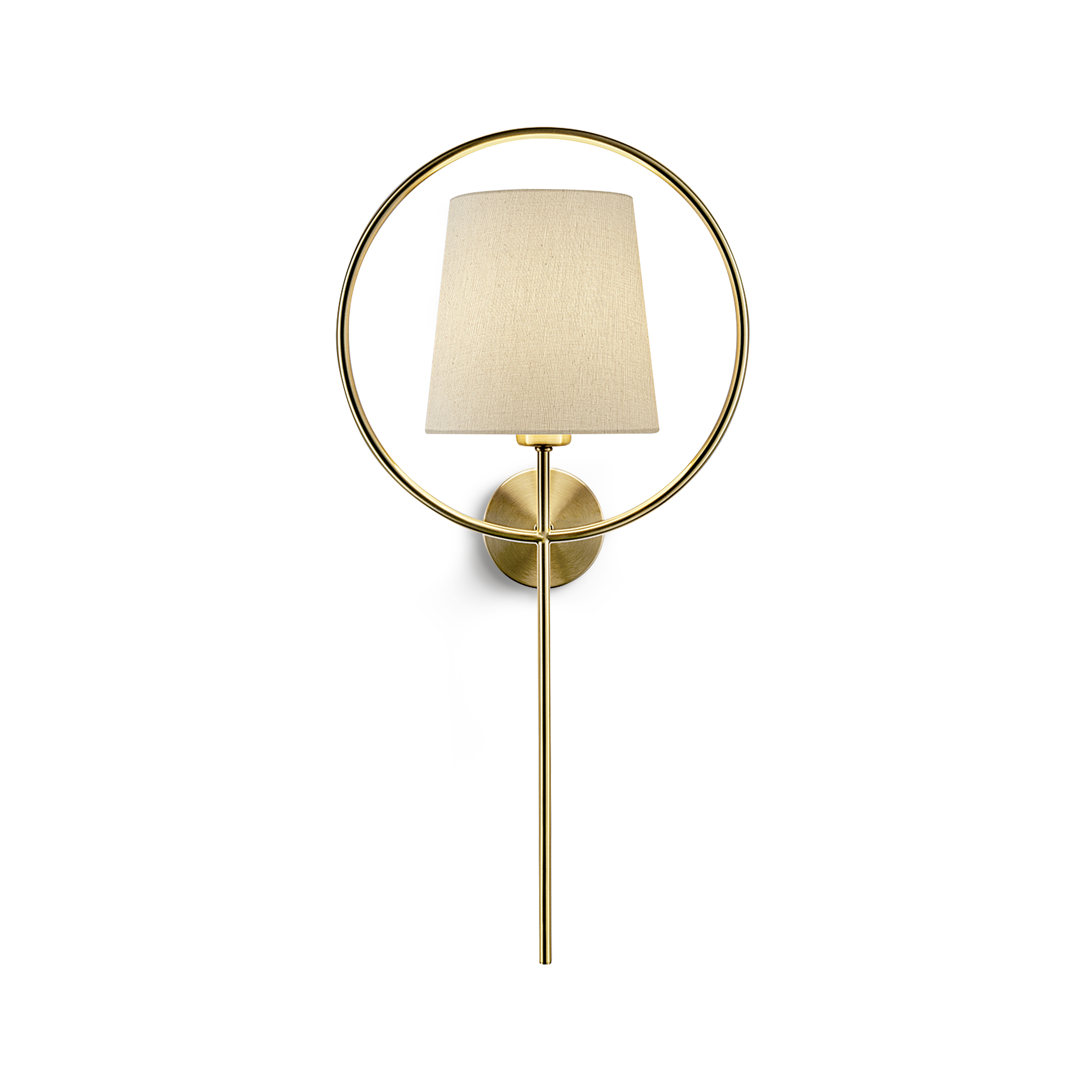 si-23-w1-brb-primary Modern bronze wall lamp with fabric shade WBF07 - Image 1