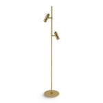 Minimalist bronze floor lamp with opal acrylic diffuser FBG02