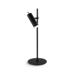 Minimalist black desk lamp with opal acrylic diffuser DKG02