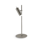 Minimalist nickel desk lamp with opal acrylic diffuser DNG01