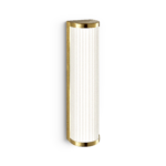 Modern bronze bathroom wall light with ribbed detail BBR02