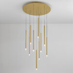 Decorative champagne gold custom ceiling light with LED light CBL03 - Image 6