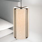 Modern ceiling light with fabric shade CNF04 - Image 3