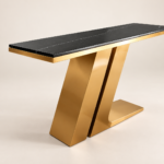 Marble Console with the gold base HT1322