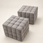 03 - Square Tufted Pouf