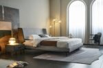 GC2125 - Wingback Shield Headboard Bed with Integrated Nightstand