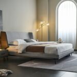 GC2125 - Wingback Shield Headboard Bed with Integrated Nightstand
