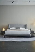 GC2125 - Wingback Shield Headboard Bed with Integrated Nightstand - Image 2