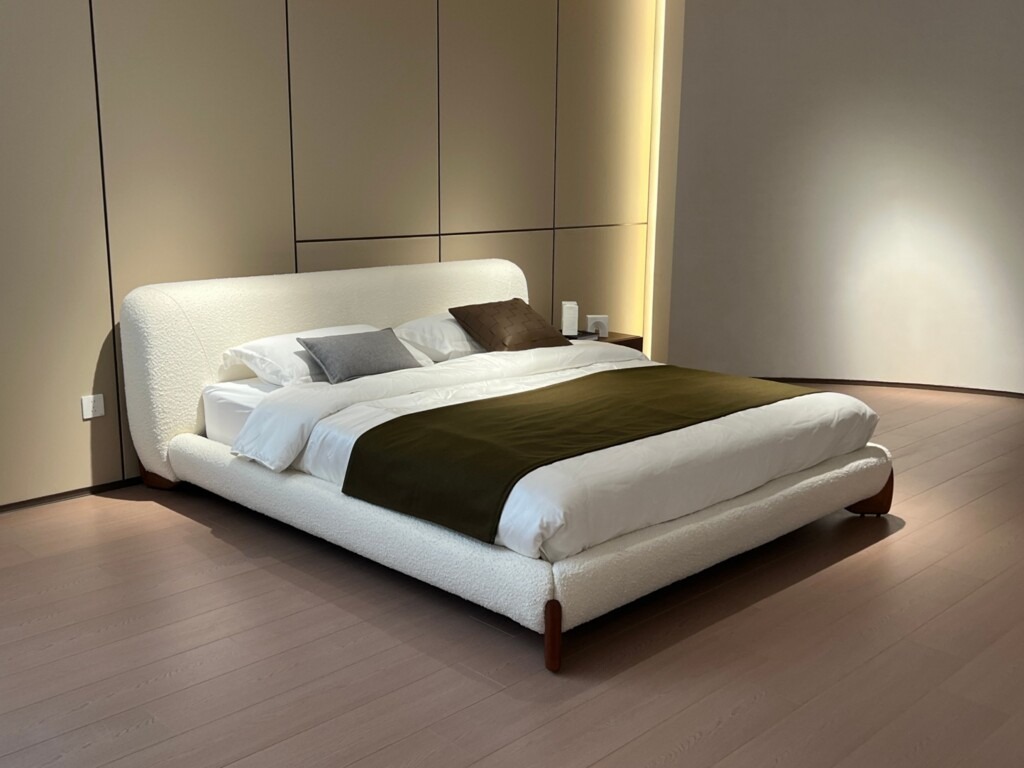 GC2233-photo-2 GC2233 - Organic Curve Headboard Bed with Wood Feet - Image 2