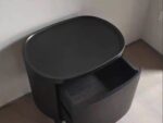 WXG051 - Oval-Top Bedside Table with Two Drawers