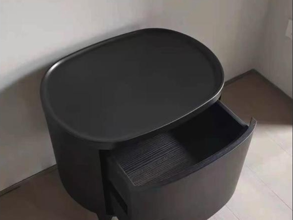 wxg051_1_featured WXG051 - Oval-Top Bedside Table with Two Drawers - Image 1