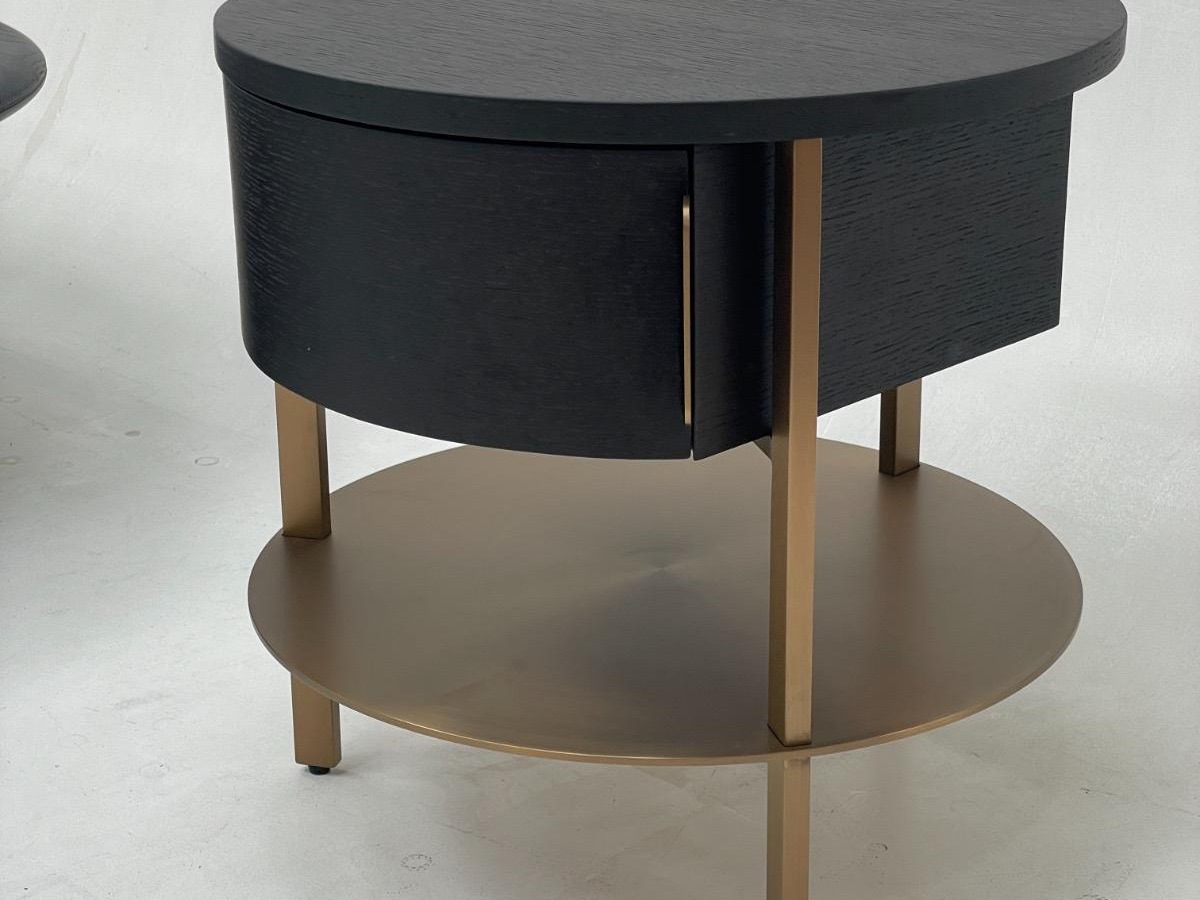 WXG169-1 Round Nightstand with Shelf - Image 2