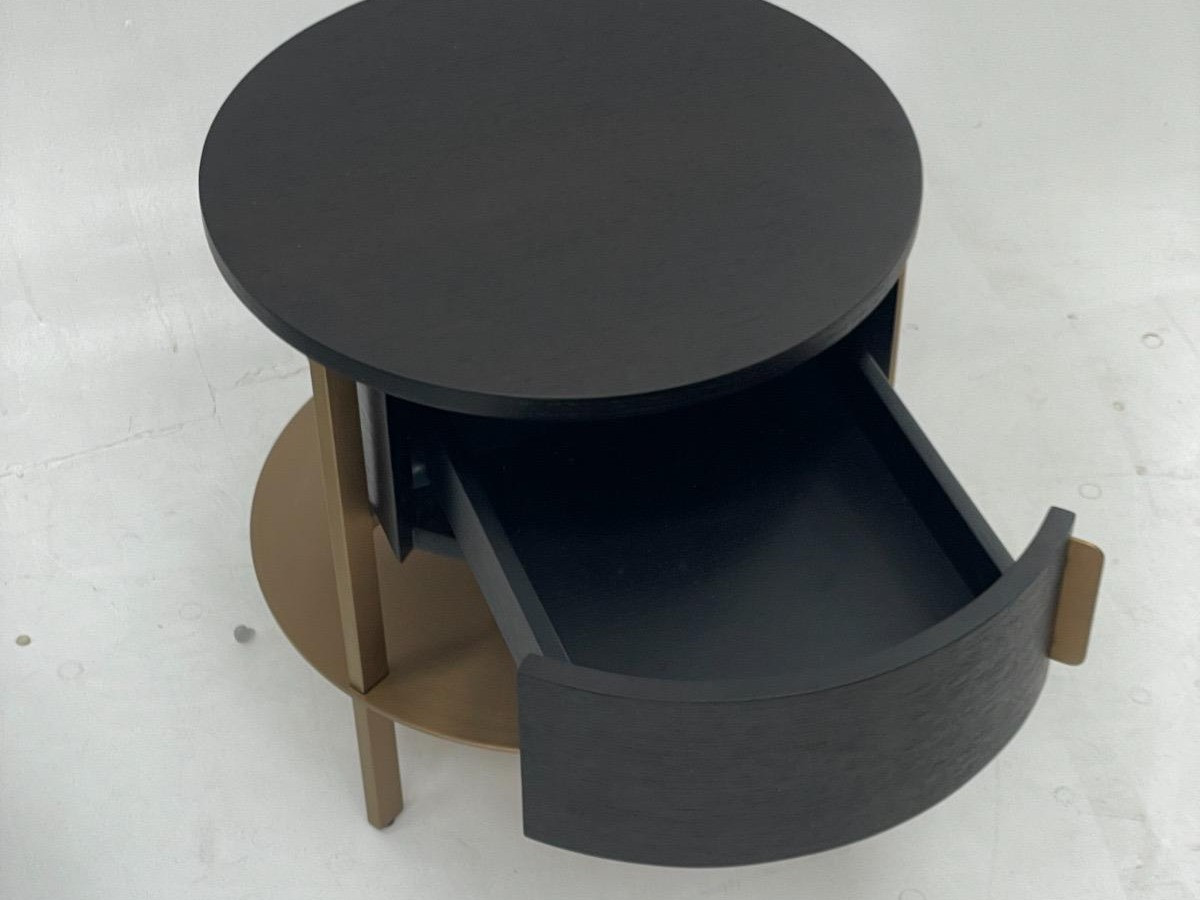 WXG169-2 Round Nightstand with Shelf - Image 1
