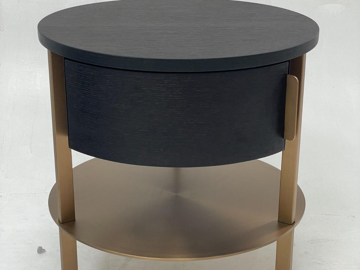 WXG169-3 Round Nightstand with Shelf - Image 3